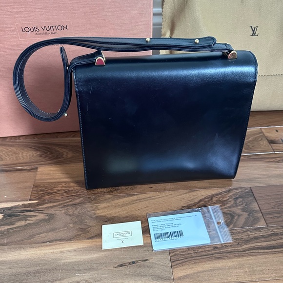 Louis Vuitton Vintage Leather Black Opera Sparta Purse EUC - Picture 4 of 9